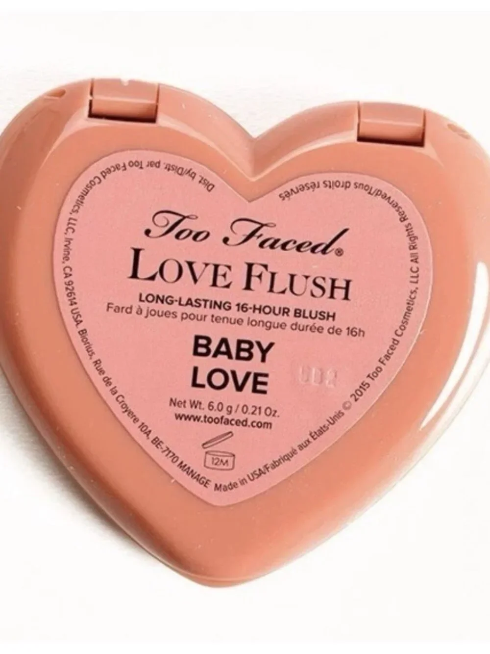 Too Faced Love Flush Blush Baby Love Brand New in Box Full Size